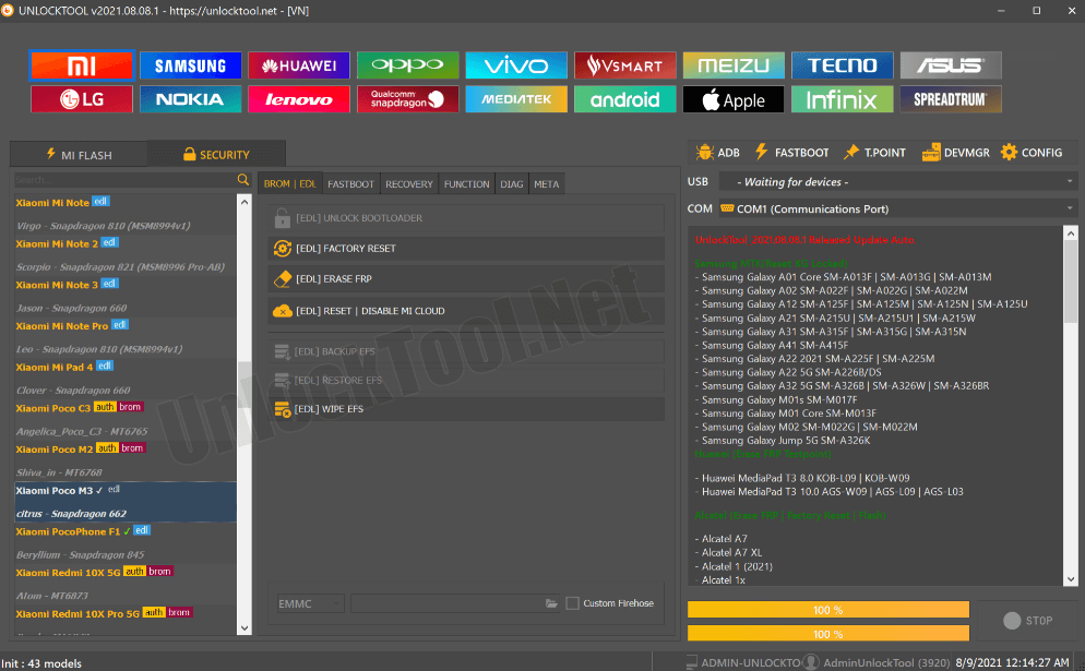 A visual guide showing the process of using an android 13 frp tool to remove FRP on a Samsung device, from connection to success confirmation.