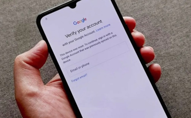 A smartphone displaying the Google Account Verification screen