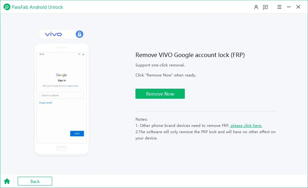 Remove Vivo FRP Lock