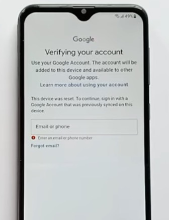 Samsung Galaxy A22 FRP bypass